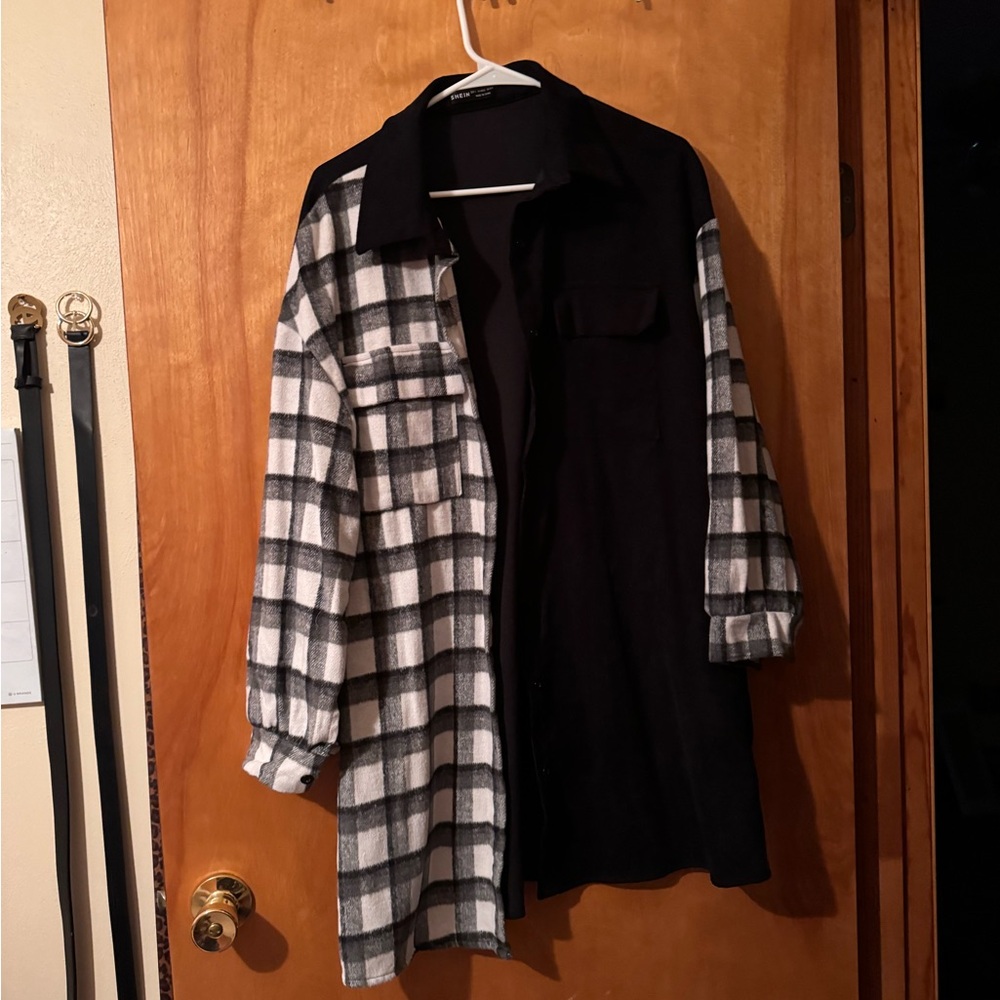 shein long shacket. size large!